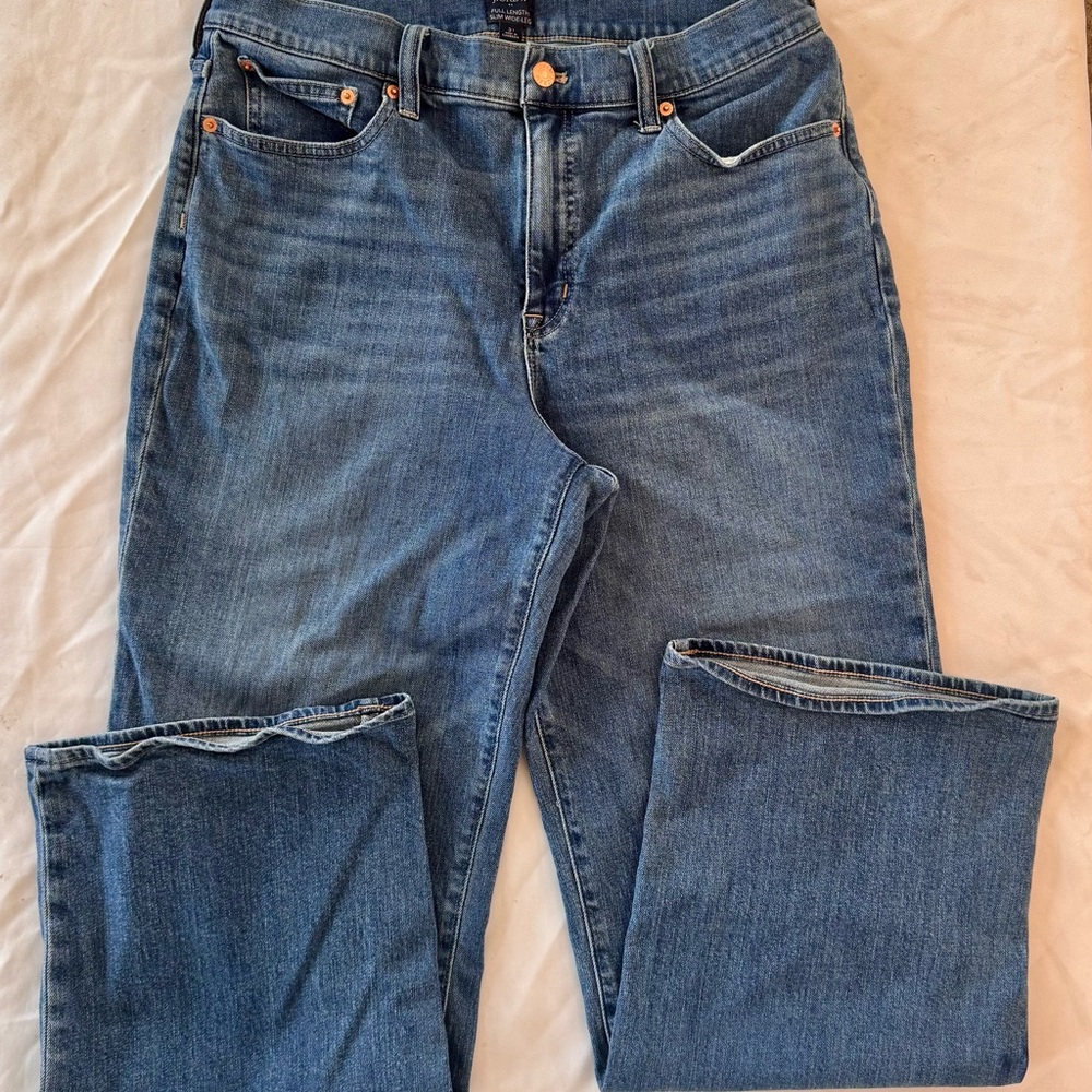 J. Crew Straight-Leg Mid Blue Denim Jeans